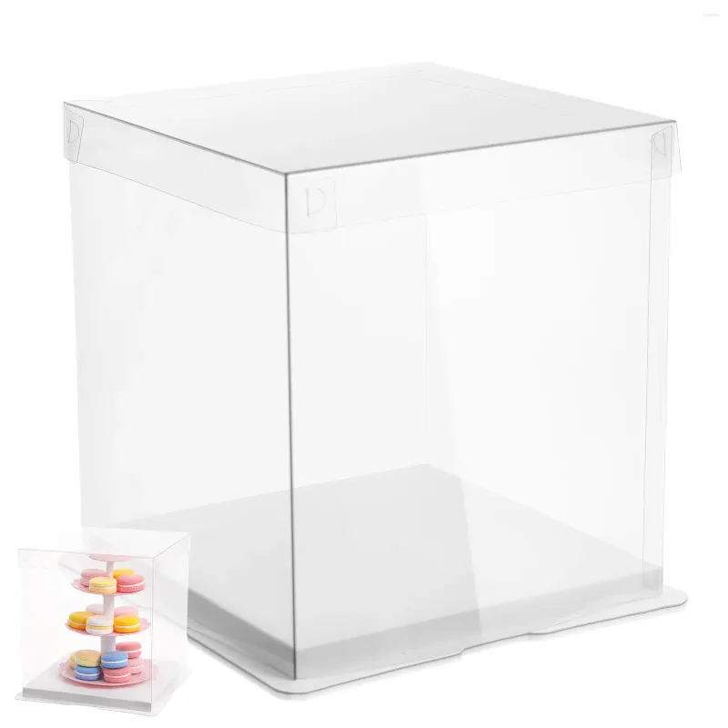 Food Grade Disposable Gift Wrap Container 2 Pack Cake Boxes With  Transparent Lid, 3 In 1 Baby Gift Box, White Card Holder, Ideal For  Birthday Parties From Cansou, $12.55